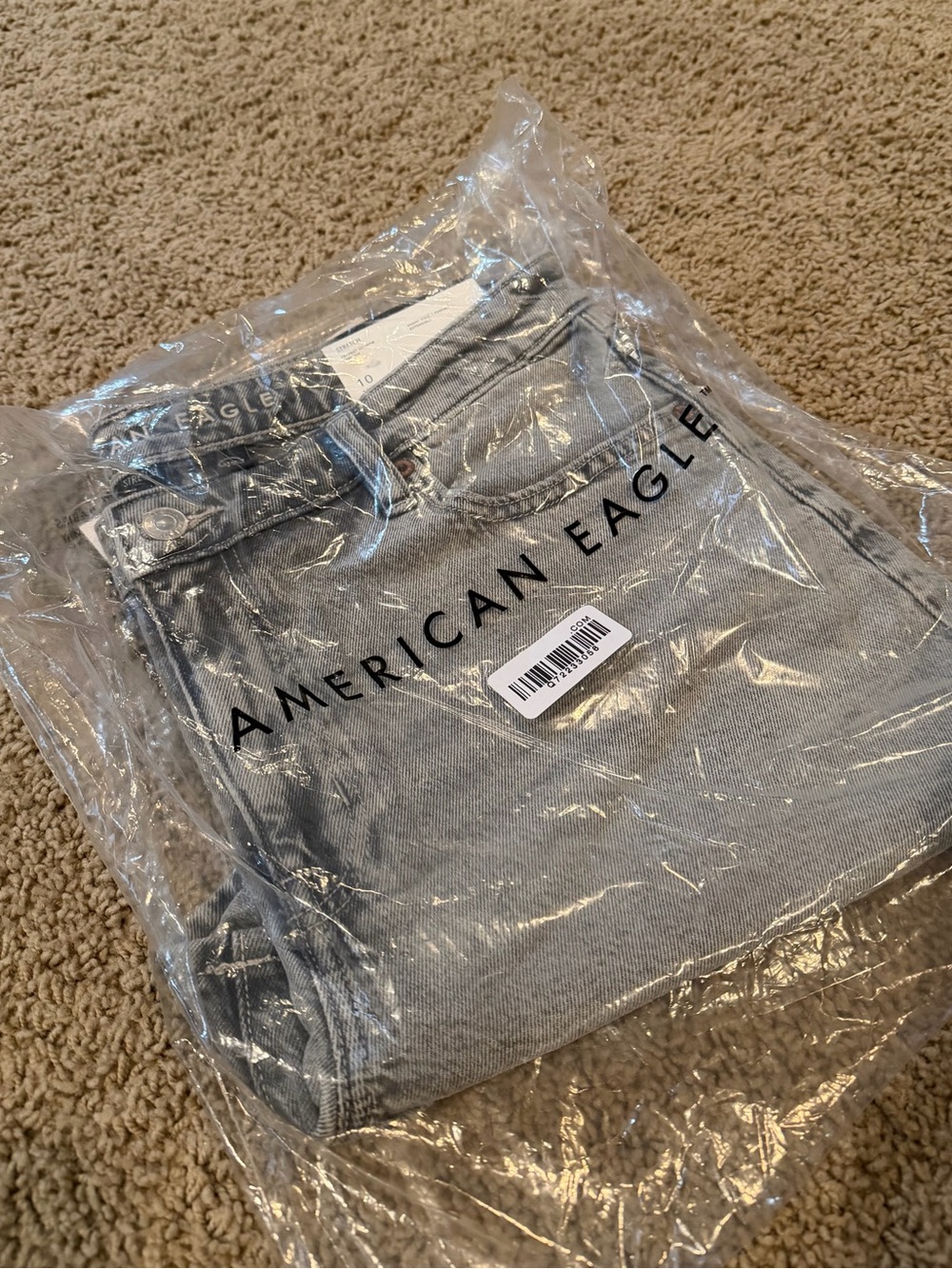 American Eagle Gray Stretch Shortie Jeans